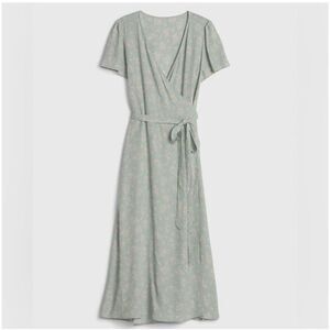 GAP midi floral wrap dress